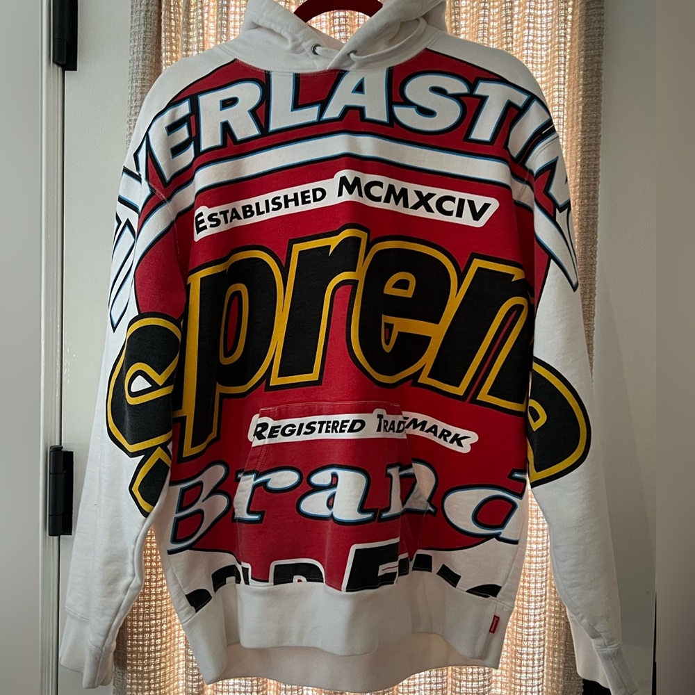 Supreme Everlasting Hooded Sweatshirt White